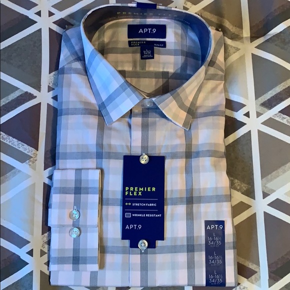 Mens Apt 9 Stretch Dress Shirt 